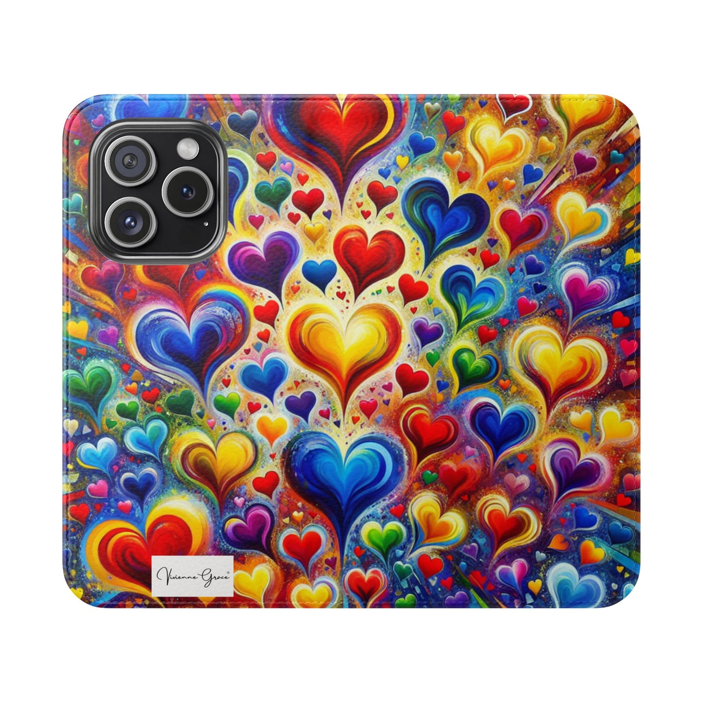 IPhone - Flip Case - BRIGHT HEARTS - Vivienne Grace