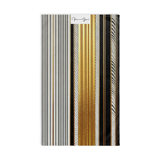 Chic Hand Towel - BLACK/GOLD - Vivienne Grace