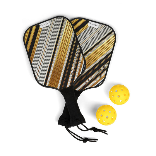 Pickleball Kit - Black/Gold - Vivienne Grace