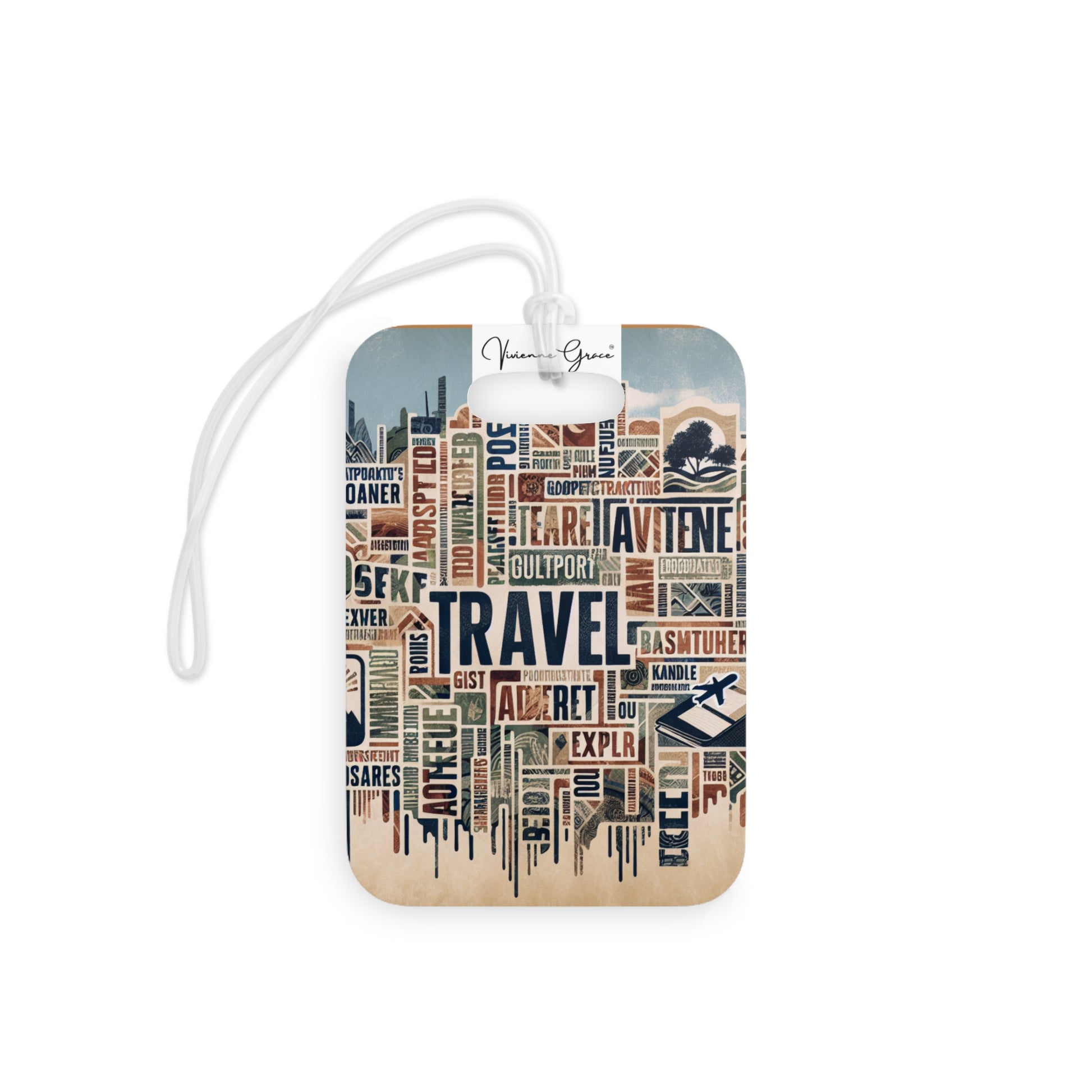 Luggage Tag - TRAVEL WORDS - Vivienne Grace