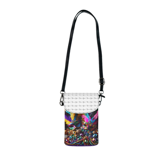 Small Cell Phone Wallet - MARDI GRAS - Vivienne Grace