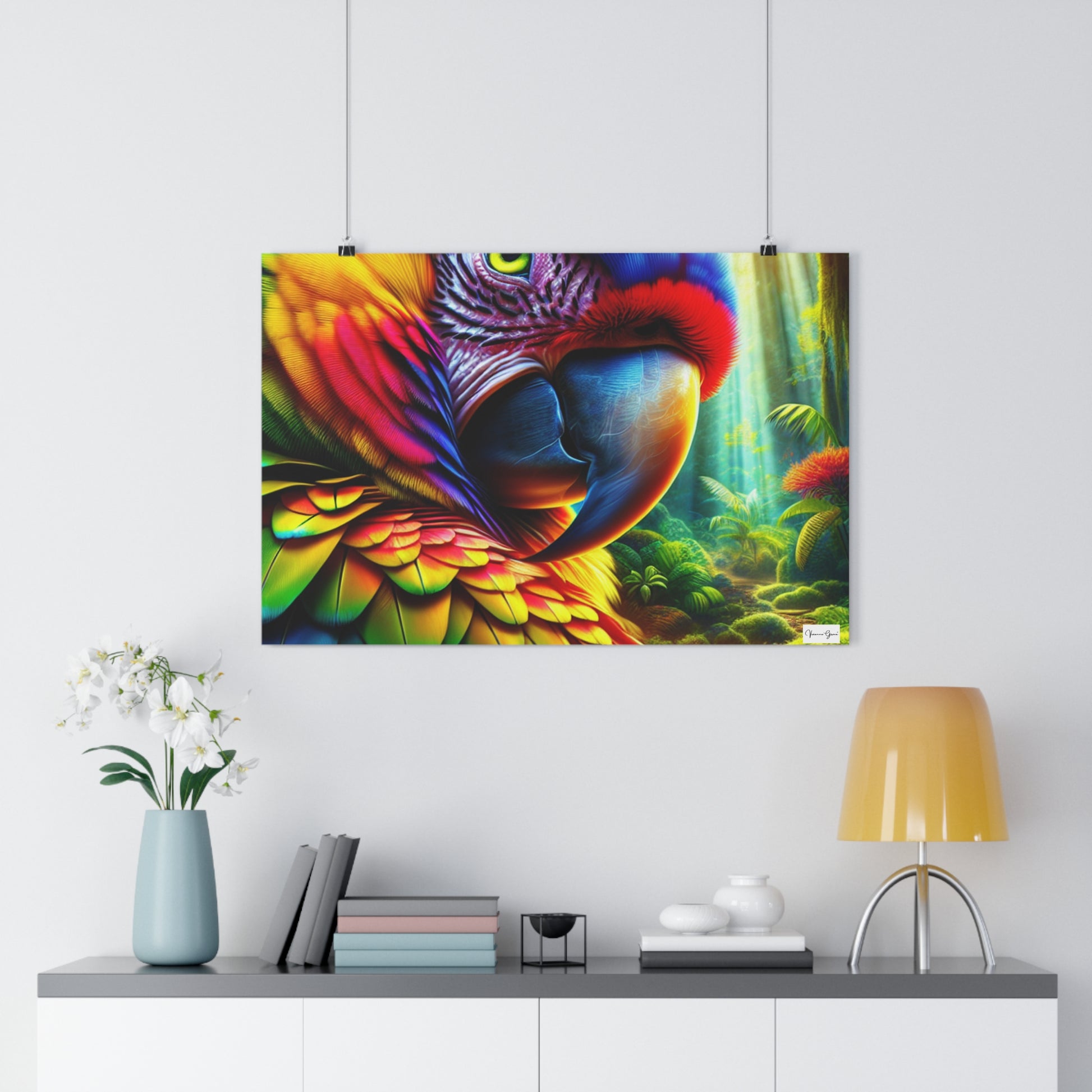 Giclée Art Print - BRIGHT PARROT - Vivienne Grace