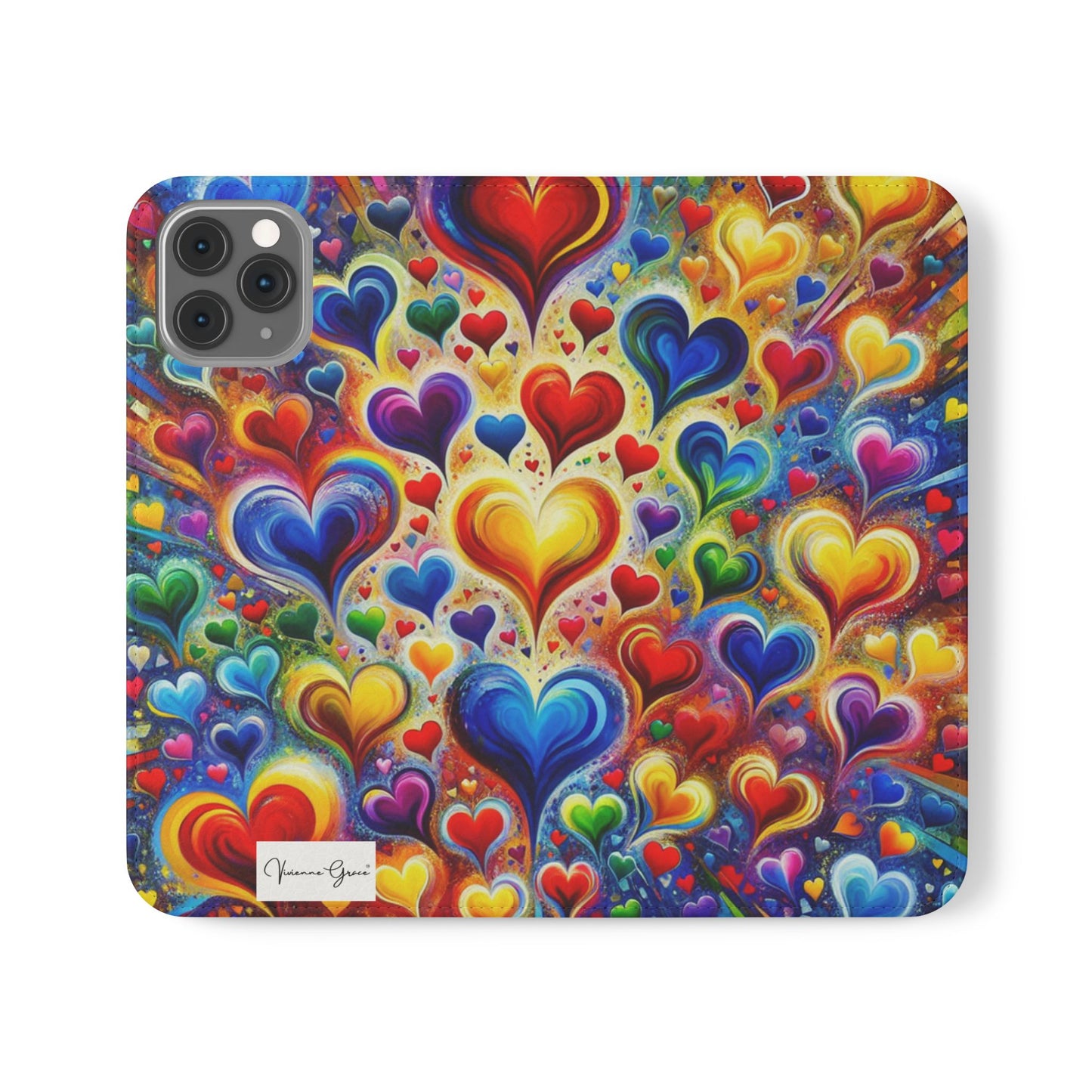 IPhone - Flip Case - BRIGHT HEARTS - Vivienne Grace