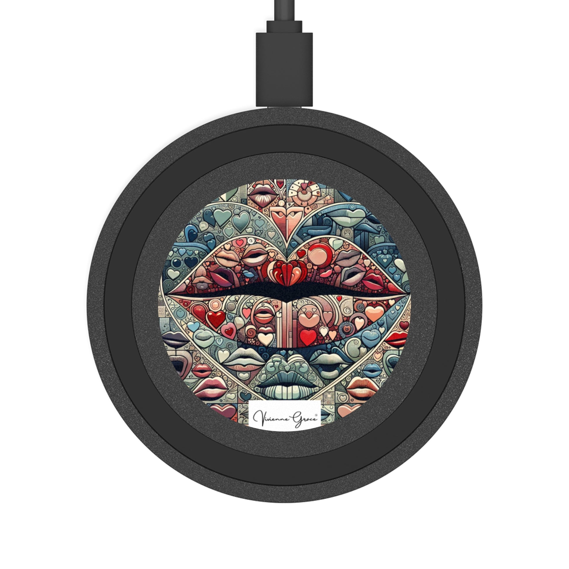 Quake Wireless Charging Pad - BLUE LIPS - Vivienne Grace