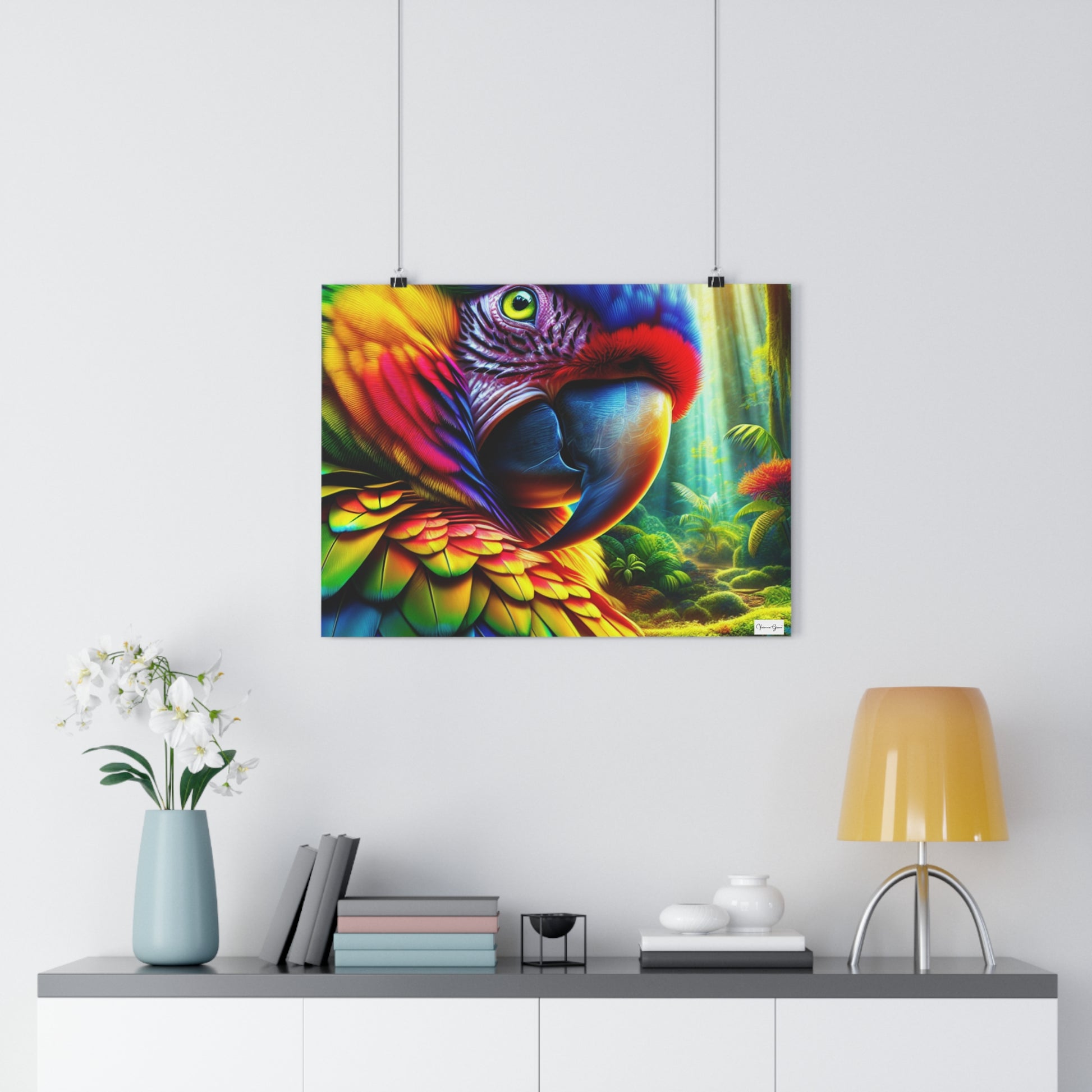 Giclée Art Print - BRIGHT PARROT - Vivienne Grace