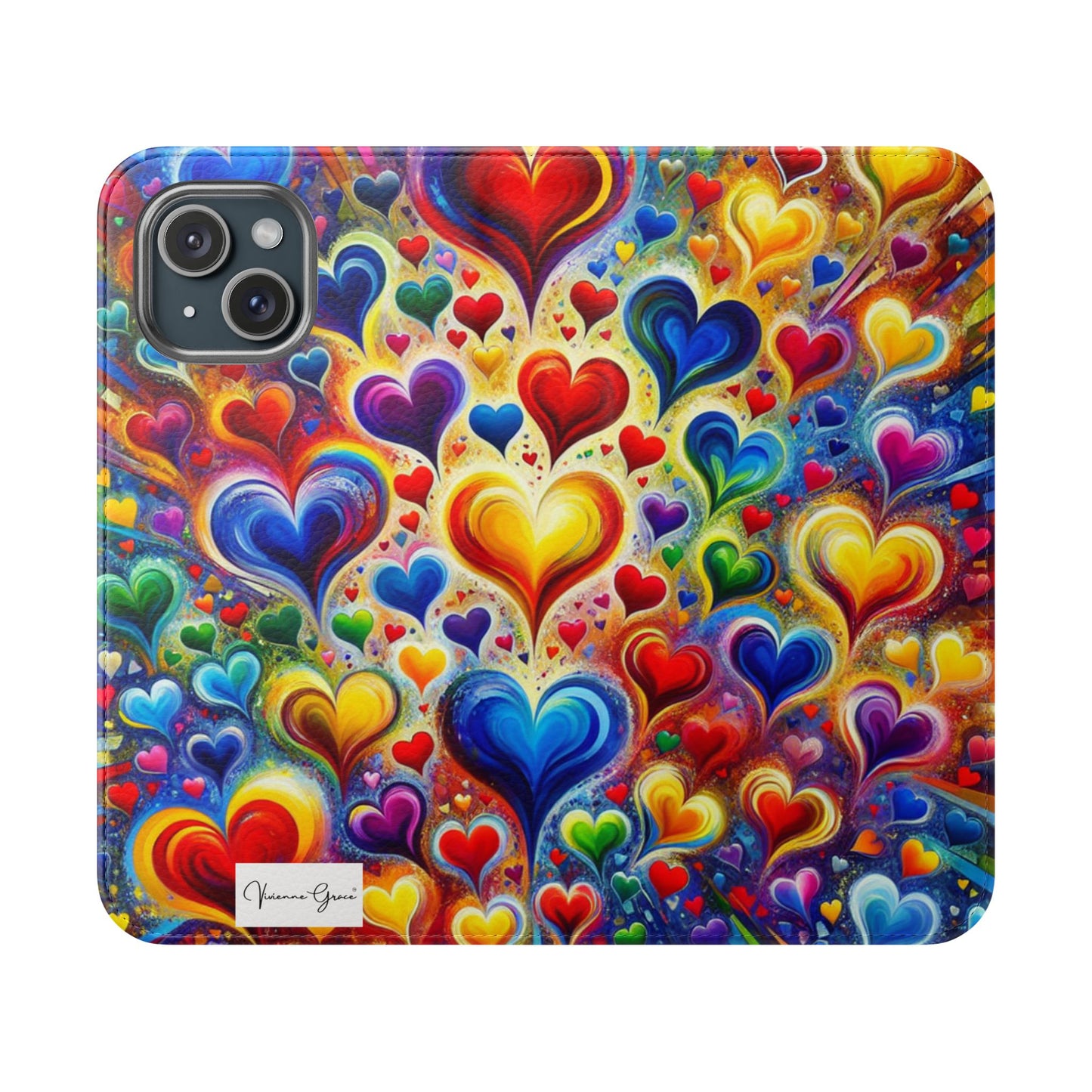 IPhone - Flip Case - BRIGHT HEARTS - Vivienne Grace