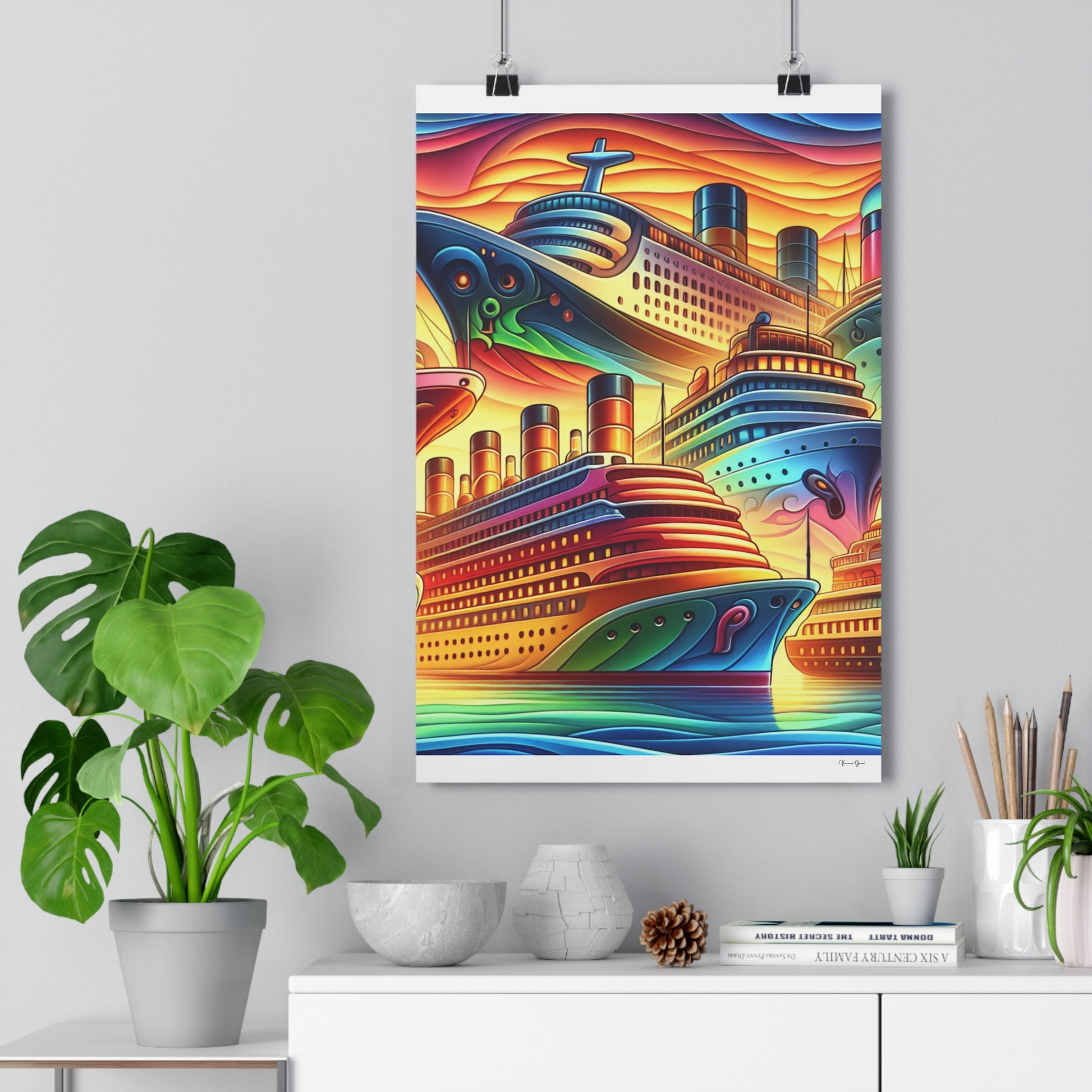 Giclée Art Print - Cruise Ships - Vivienne Grace