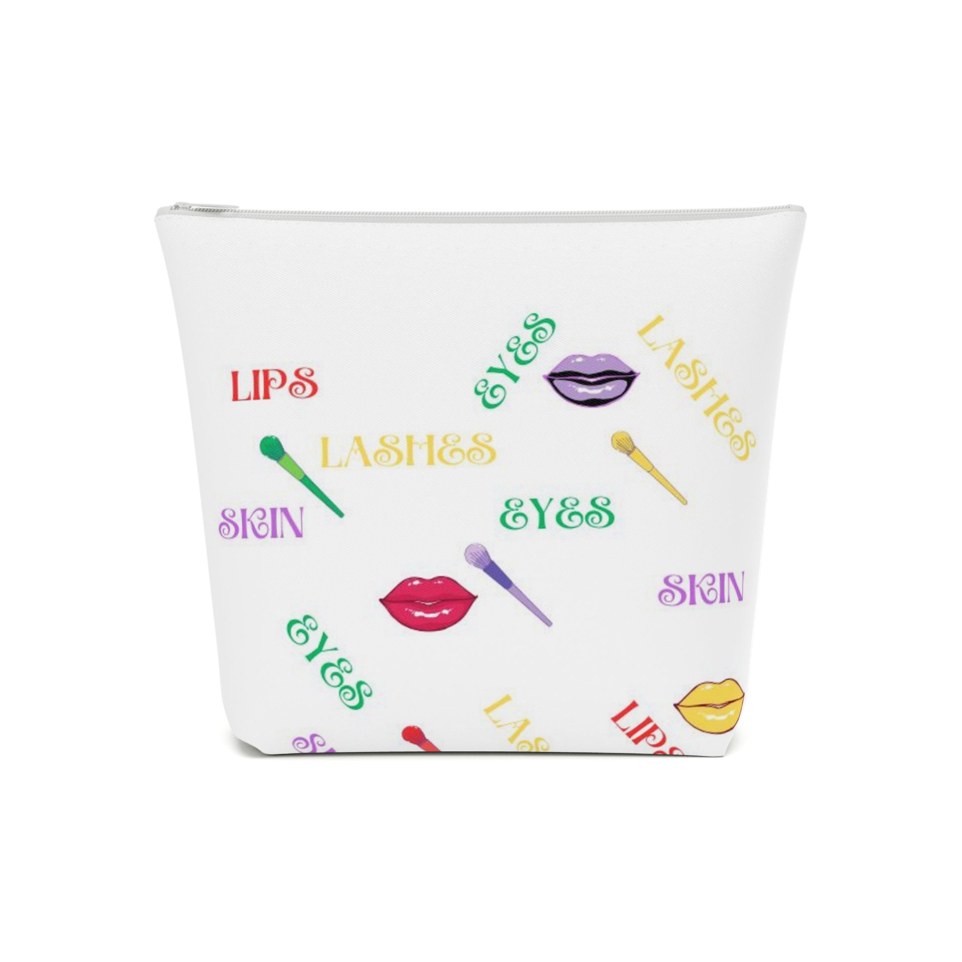 Cotton Cosmetic Bag - FUN (white) - Vivienne Grace