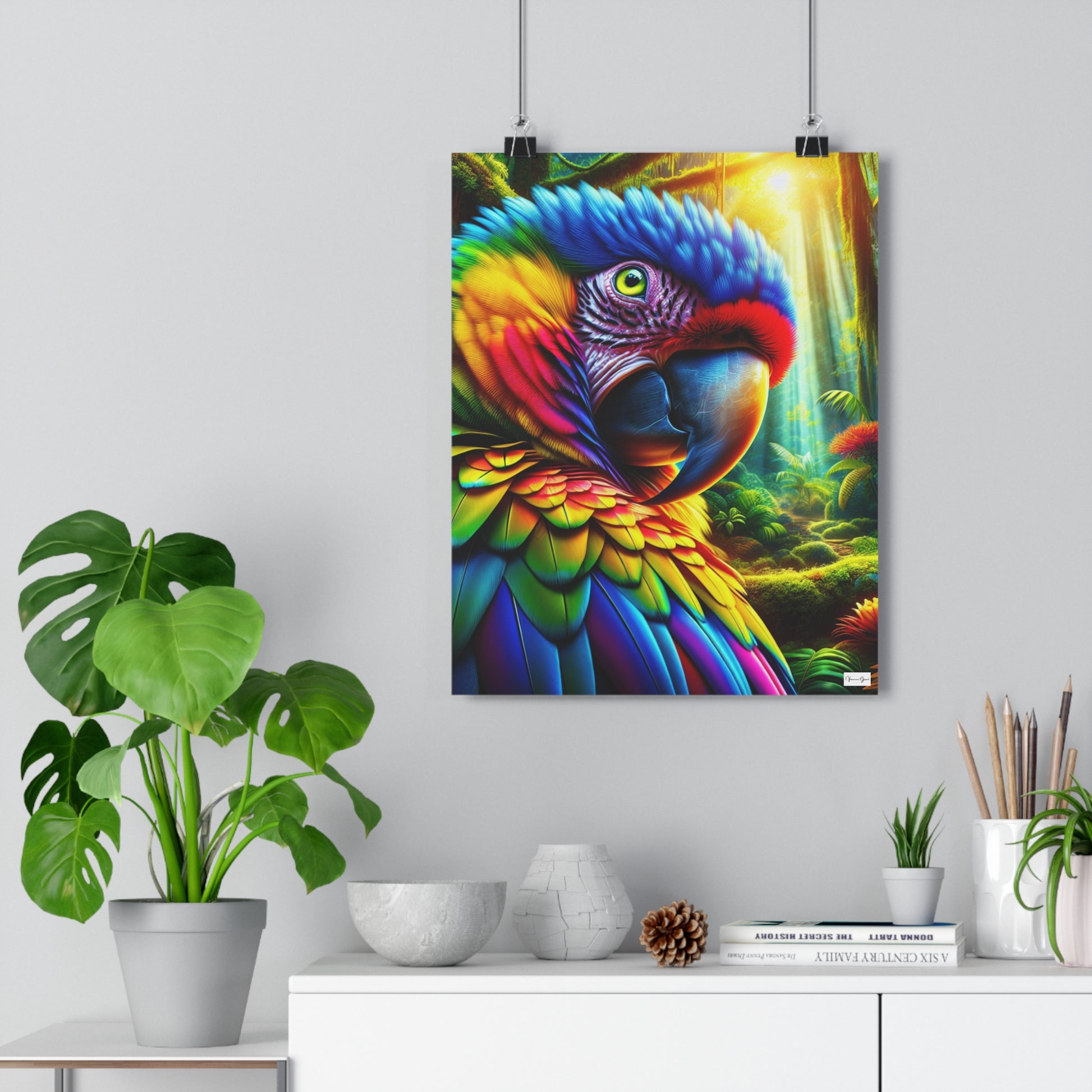 Giclée Art Print - BRIGHT PARROT - Vivienne Grace