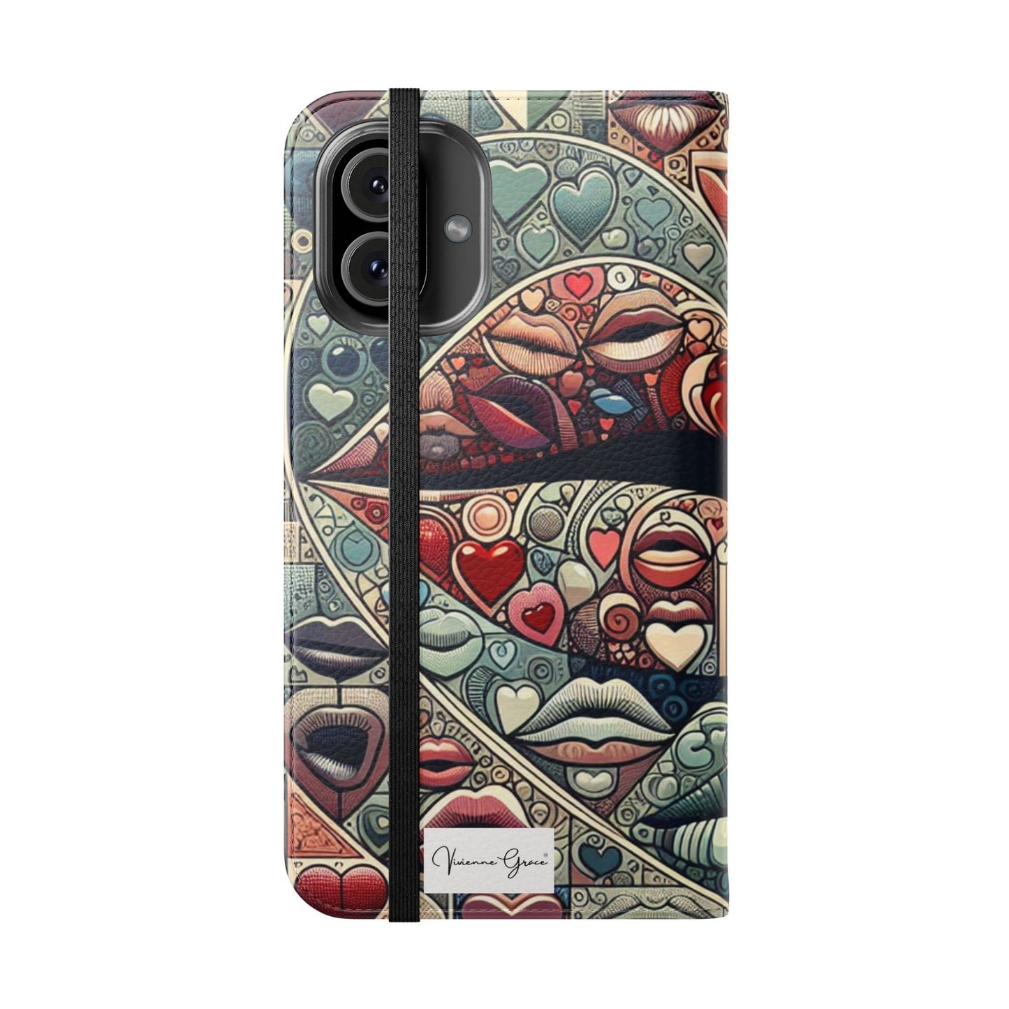 IPhone - Flip Case - BLUE LIPS - Vivienne Grace