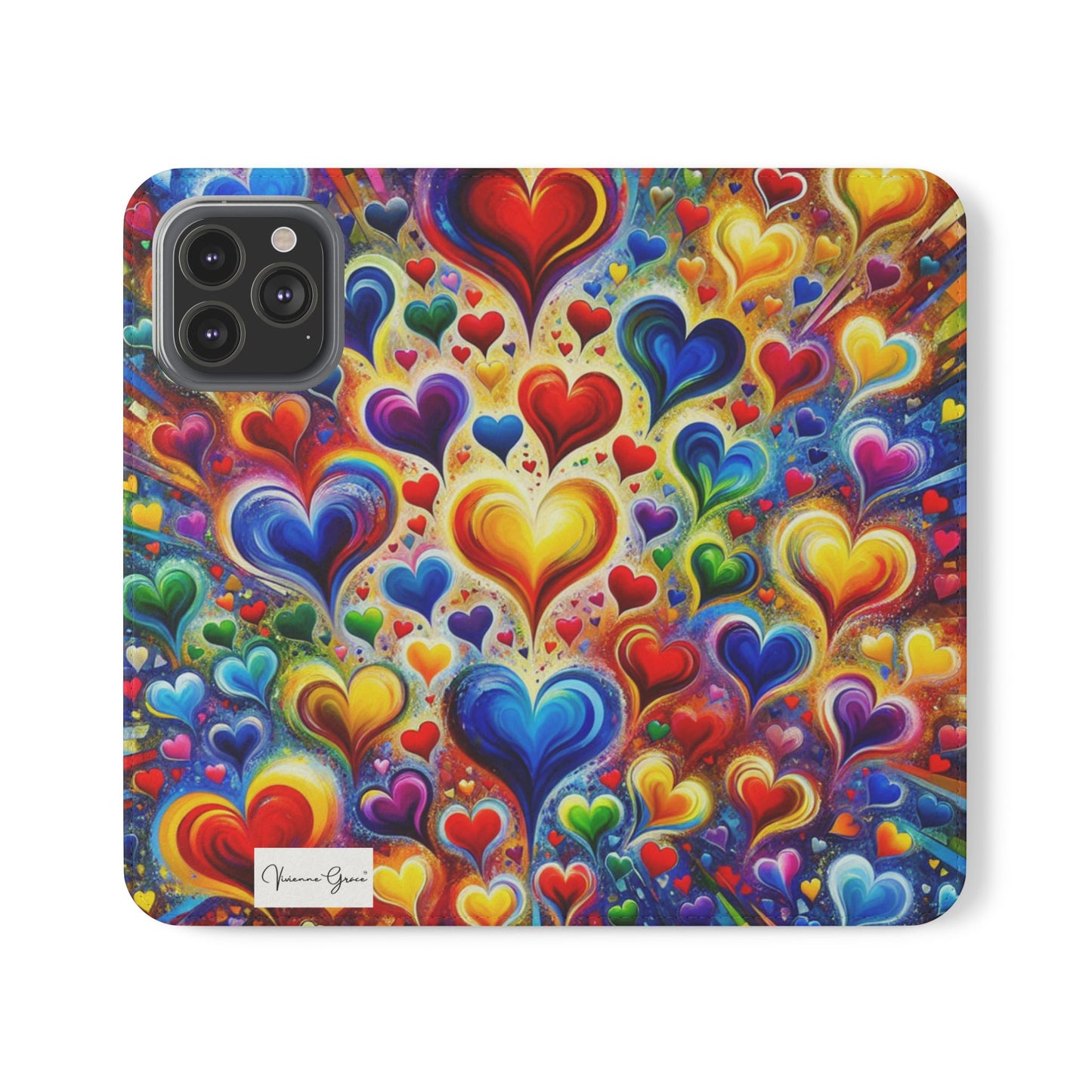 IPhone - Flip Case - BRIGHT HEARTS - Vivienne Grace