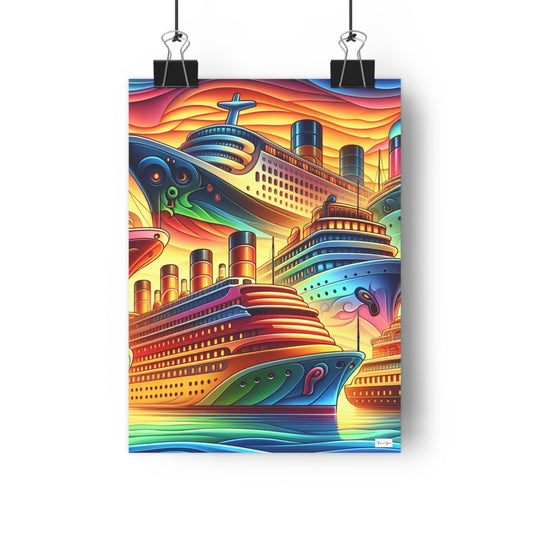Giclée Art Print - Cruise Ships - Vivienne Grace