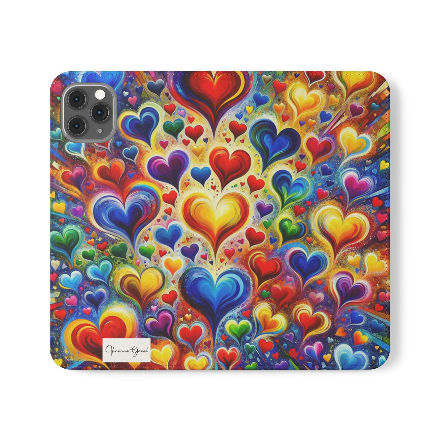 IPhone - Flip Case - BRIGHT HEARTS - Vivienne Grace