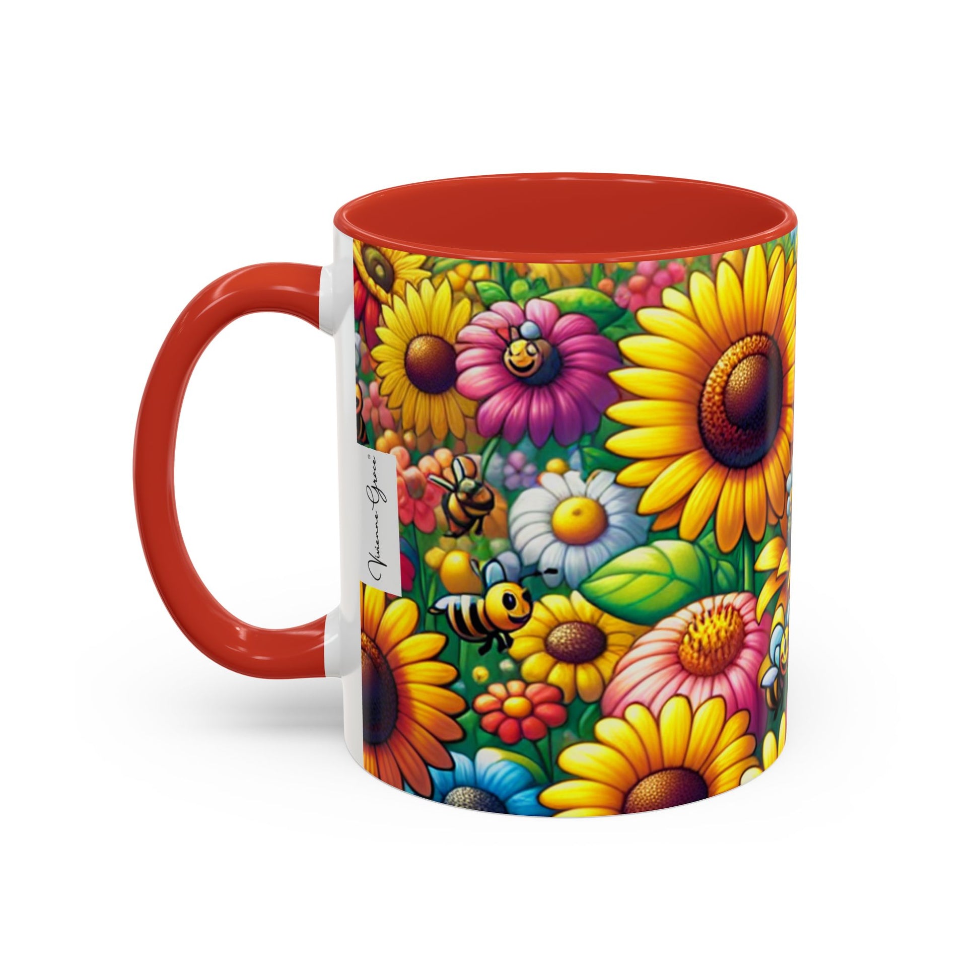 Coffee Mug - SUNFLOWERS/BEES - Vivienne Grace