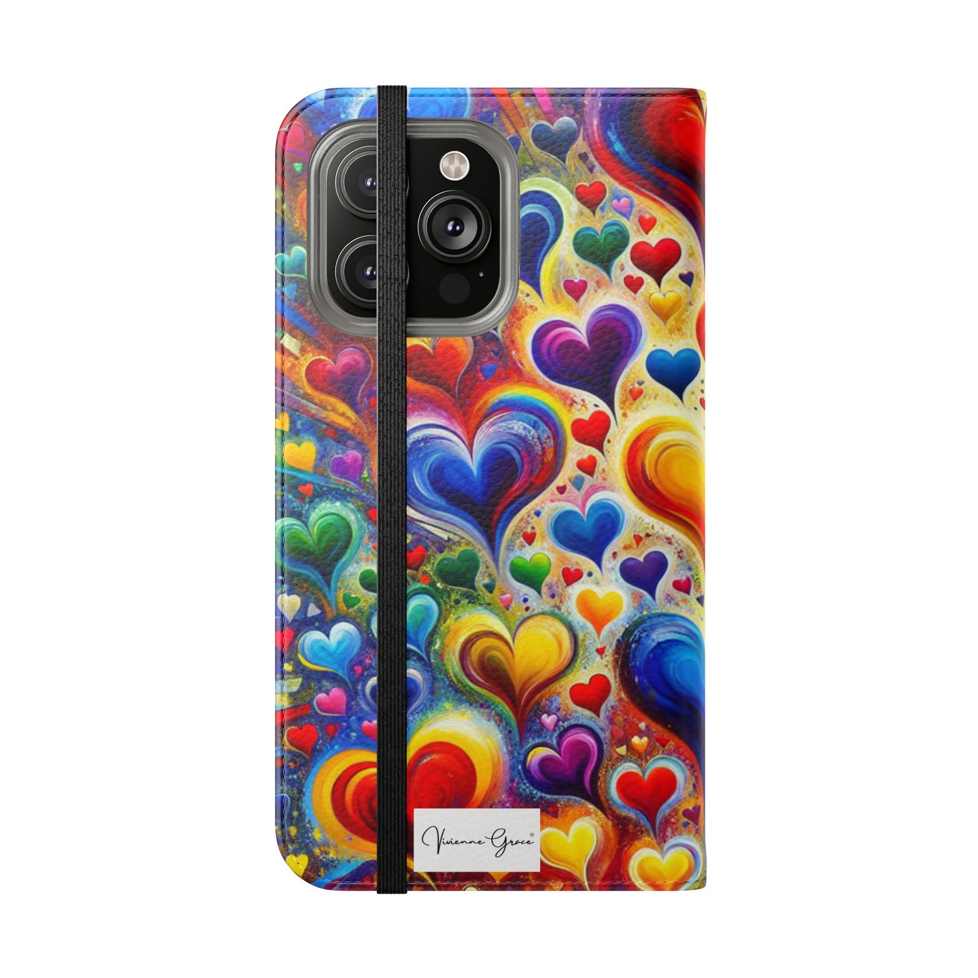 IPhone - Flip Case - BRIGHT HEARTS - Vivienne Grace