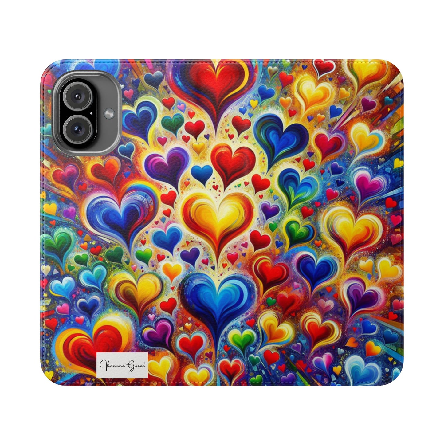 IPhone - Flip Case - BRIGHT HEARTS - Vivienne Grace