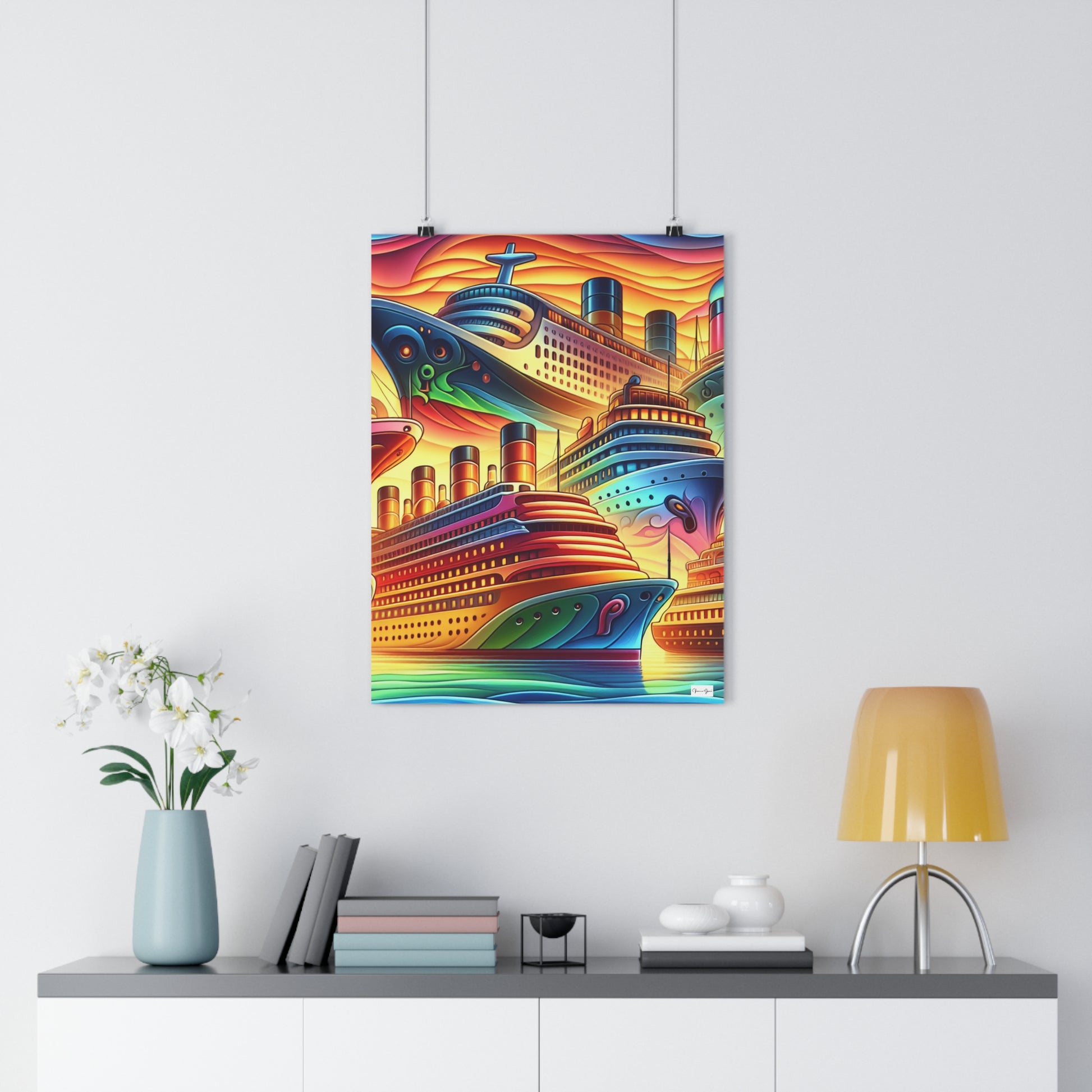 Giclée Art Print - Cruise Ships - Vivienne Grace