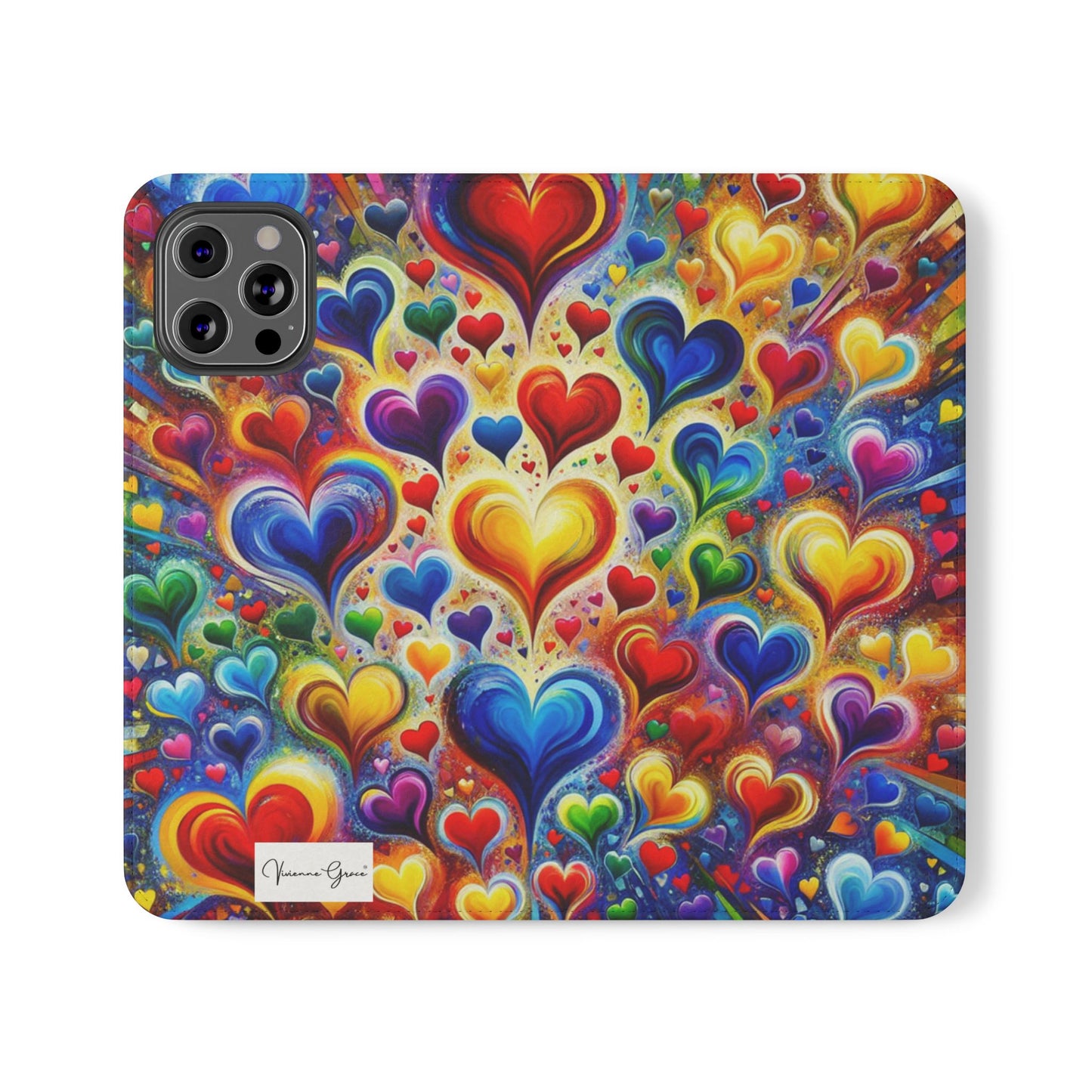 IPhone - Flip Case - BRIGHT HEARTS - Vivienne Grace