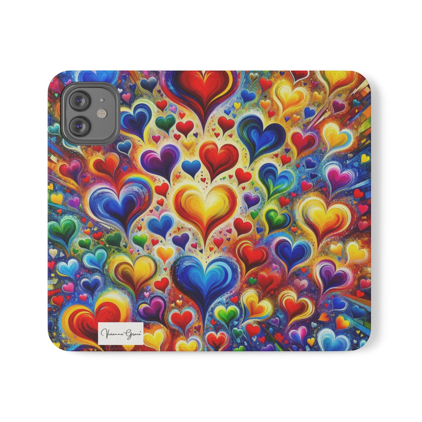 IPhone - Flip Case - BRIGHT HEARTS - Vivienne Grace