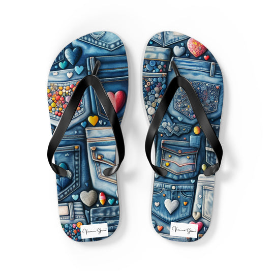 Flip Flops - BLUE JEANS - Vivienne Grace