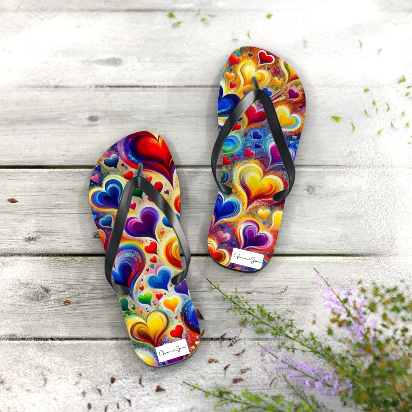 Flip Flops - BIG HEARTS - Vivienne Grace