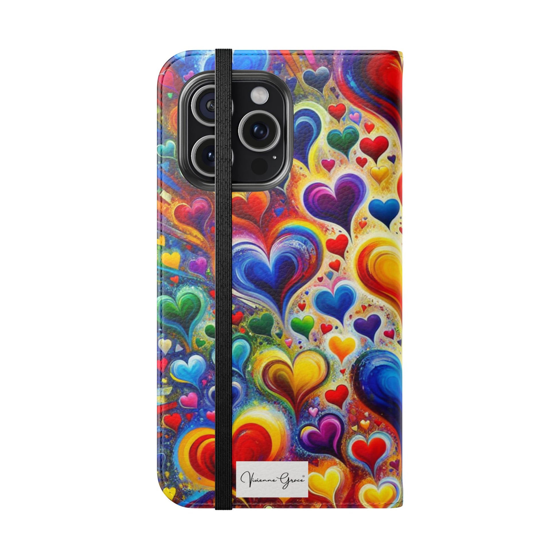 IPhone - Flip Case - BRIGHT HEARTS - Vivienne Grace
