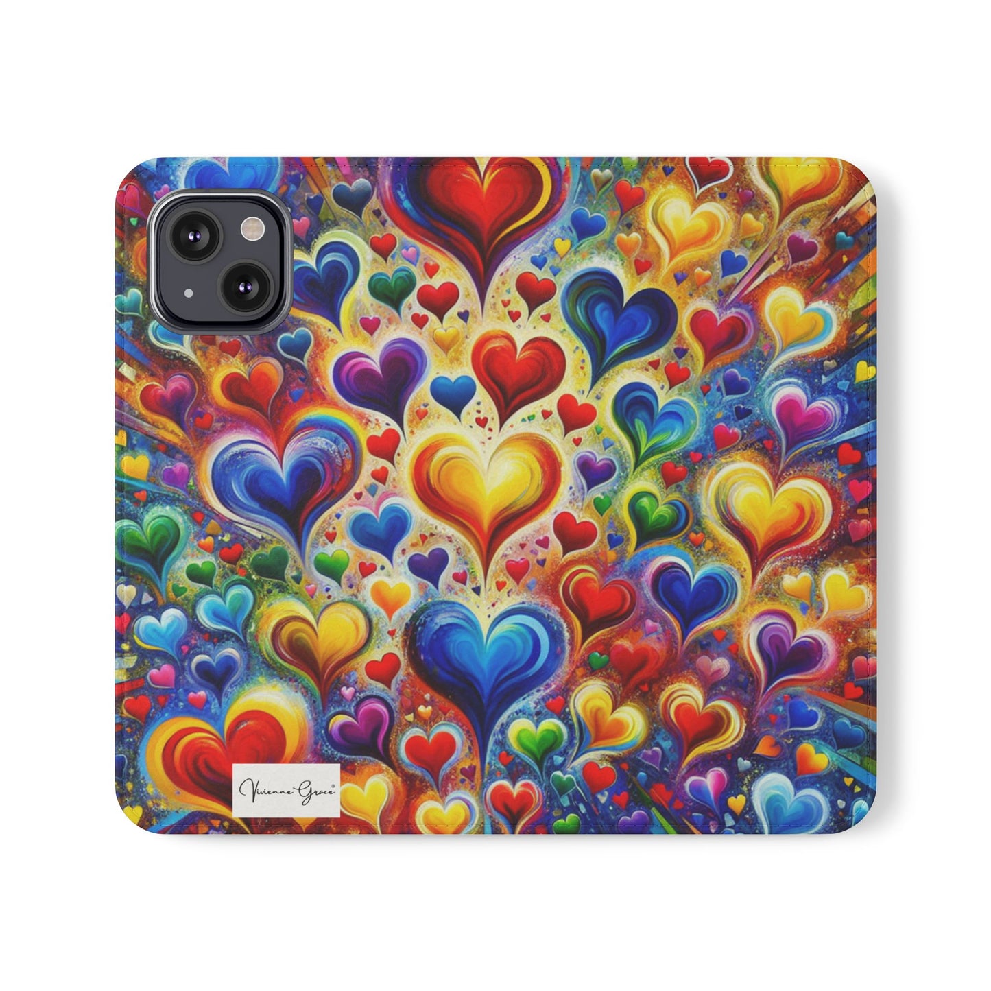 IPhone - Flip Case - BRIGHT HEARTS - Vivienne Grace