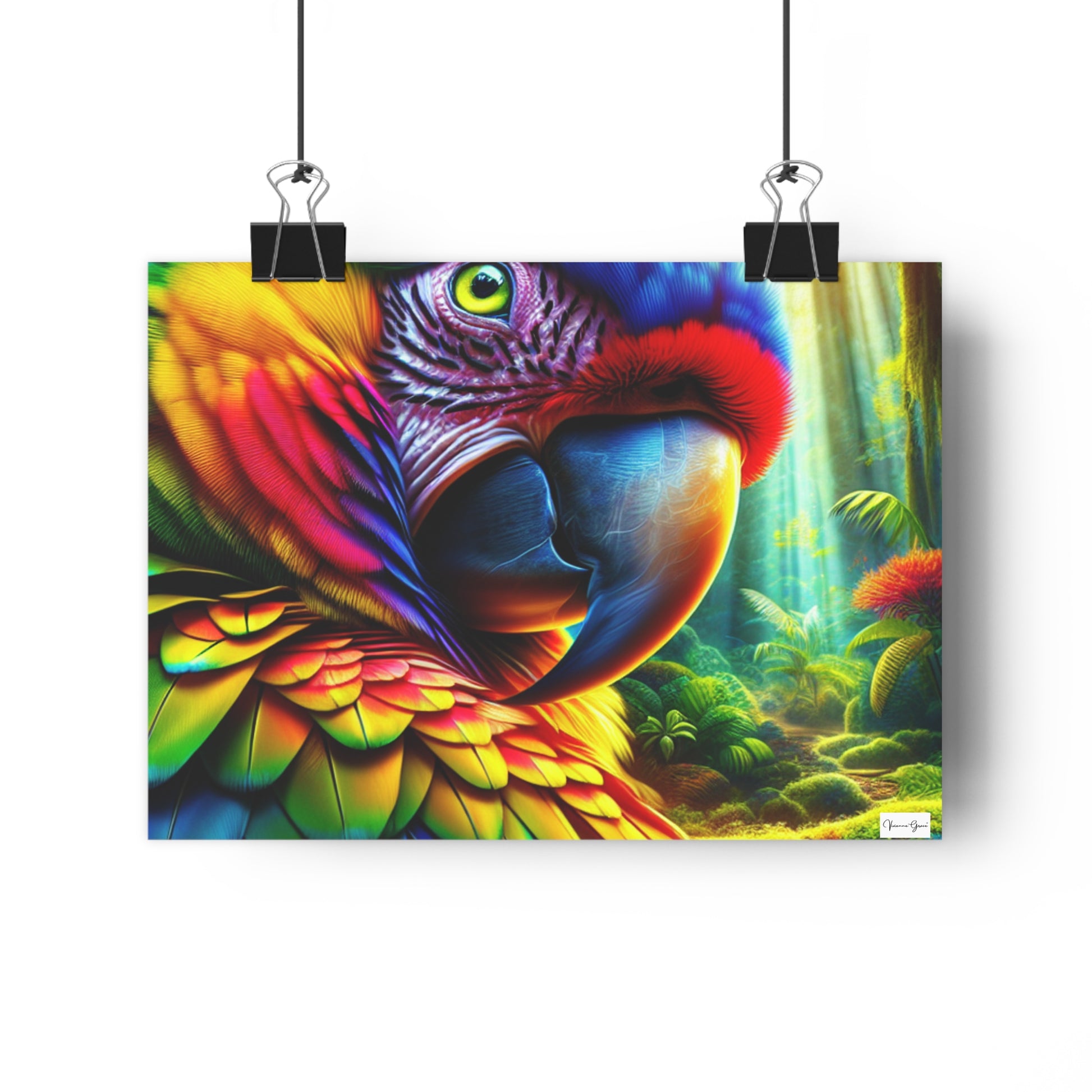 Giclée Art Print - BRIGHT PARROT - Vivienne Grace
