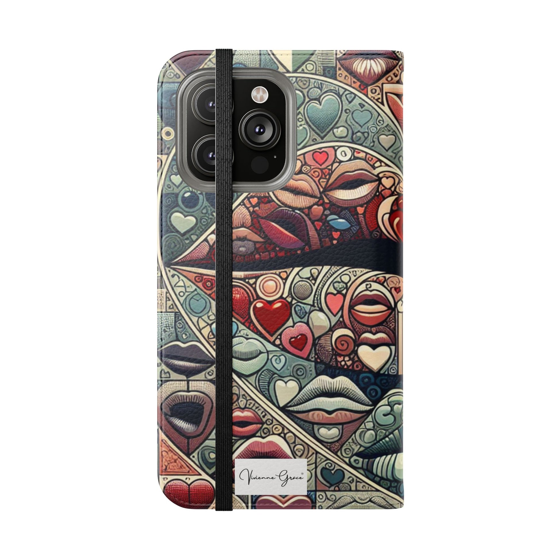 IPhone - Flip Case - BLUE LIPS - Vivienne Grace
