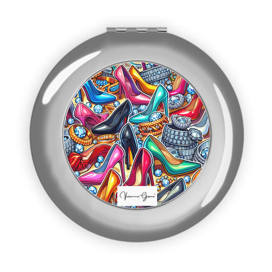 Compact Travel Mirror - STILETTO HEELS - Vivienne Grace