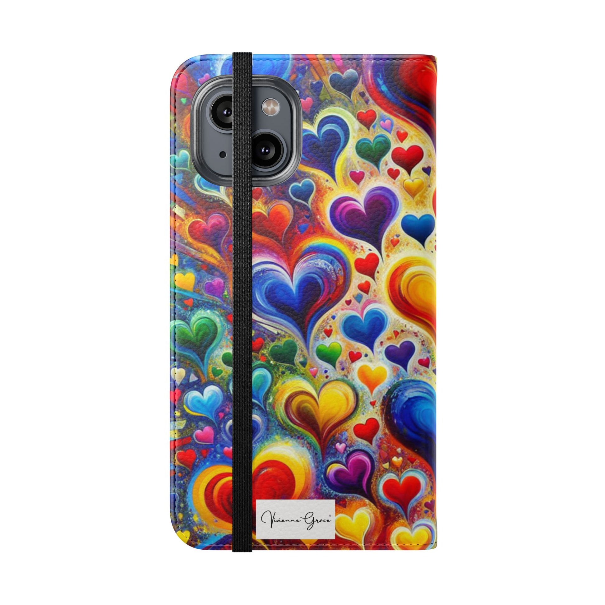 IPhone - Flip Case - BRIGHT HEARTS - Vivienne Grace