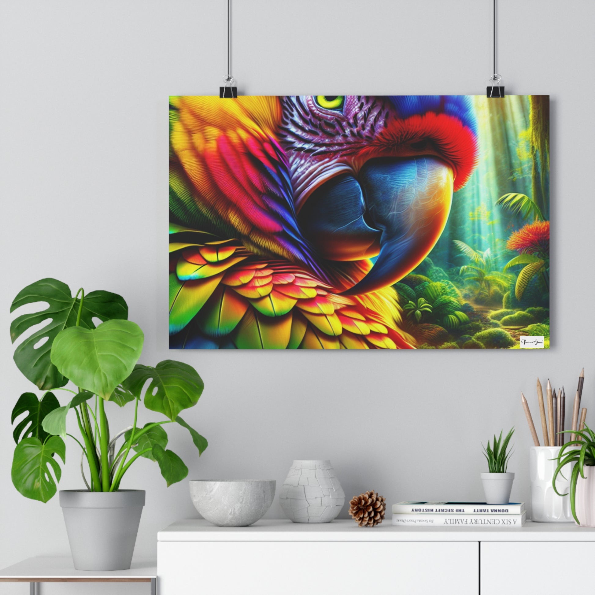 Giclée Art Print - BRIGHT PARROT - Vivienne Grace
