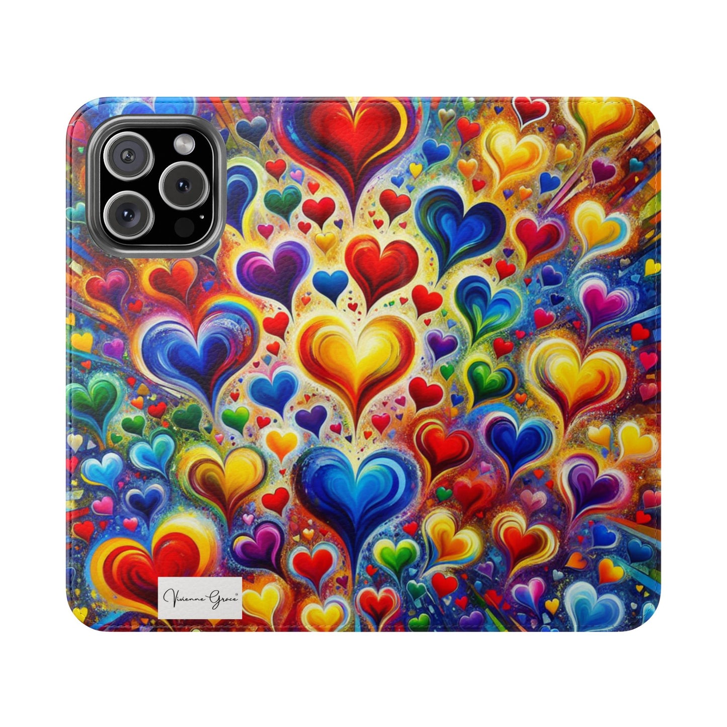 IPhone - Flip Case - BRIGHT HEARTS - Vivienne Grace
