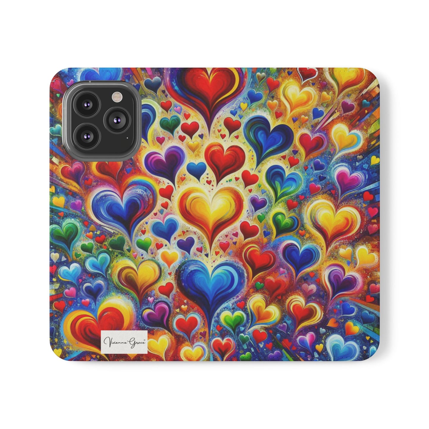 IPhone - Flip Case - BRIGHT HEARTS - Vivienne Grace