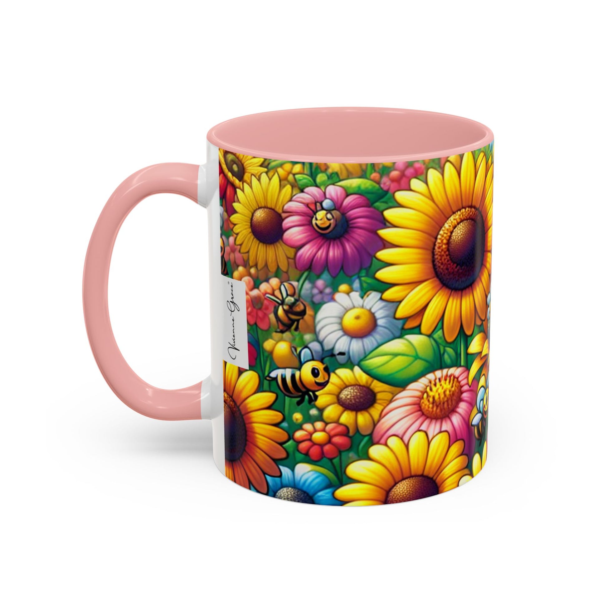 Coffee Mug - SUNFLOWERS/BEES - Vivienne Grace