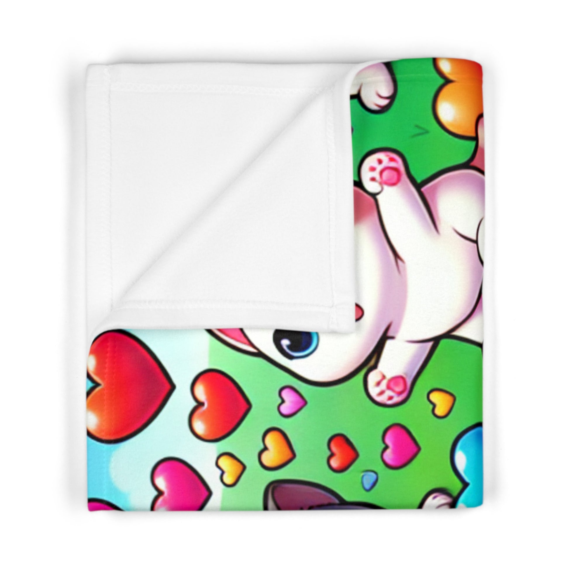 Soft Fleece Baby Blanket - Bright Kittens - Vivienne Grace
