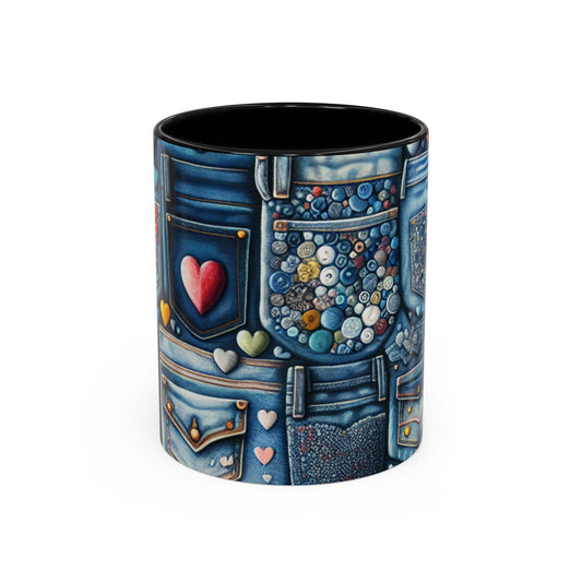 Accent Coffee Mug - BLUE JEANS - Vivienne Grace