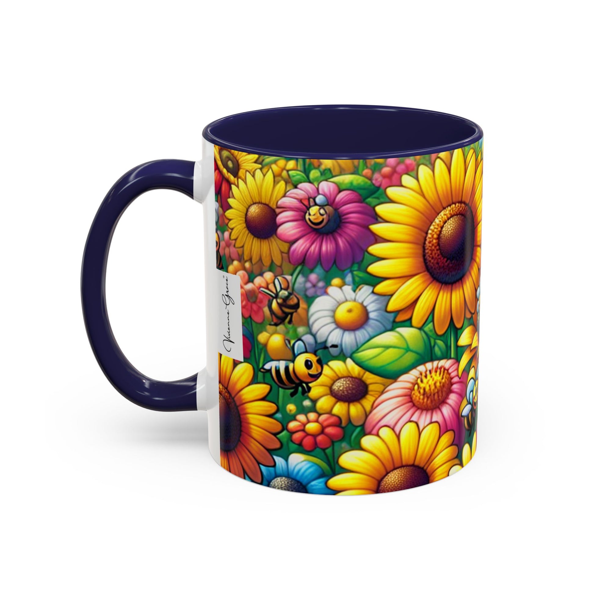 Coffee Mug - SUNFLOWERS/BEES - Vivienne Grace