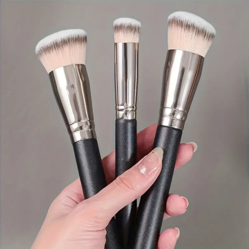 3 Piece Foundation Makeup Brush Travel Set