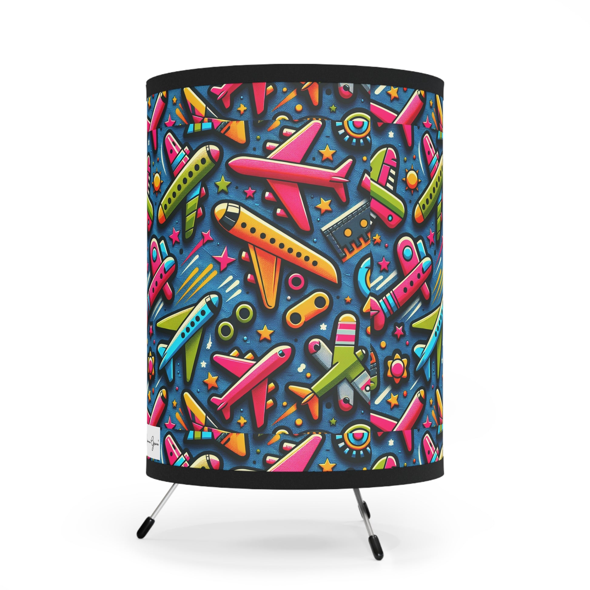 Tripod Lamp - AIRPLANES - Vivienne Grace