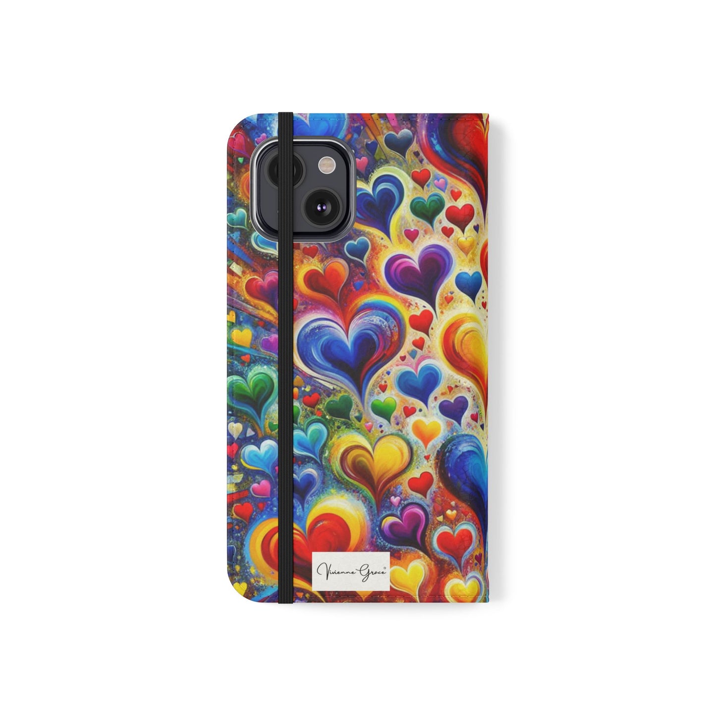 IPhone - Flip Case - BRIGHT HEARTS - Vivienne Grace
