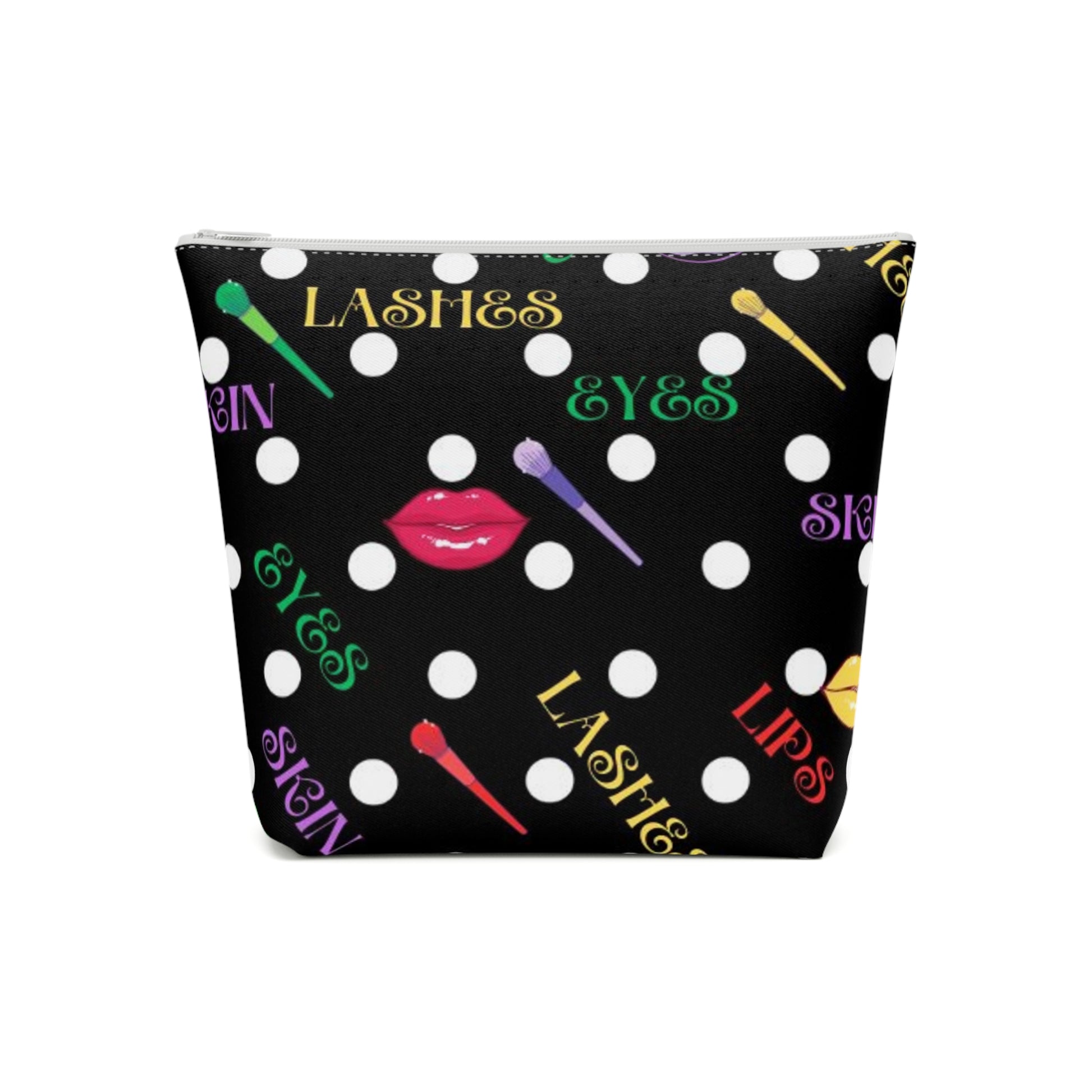 Cotton Cosmetic Bag - FUN (black) - Vivienne Grace