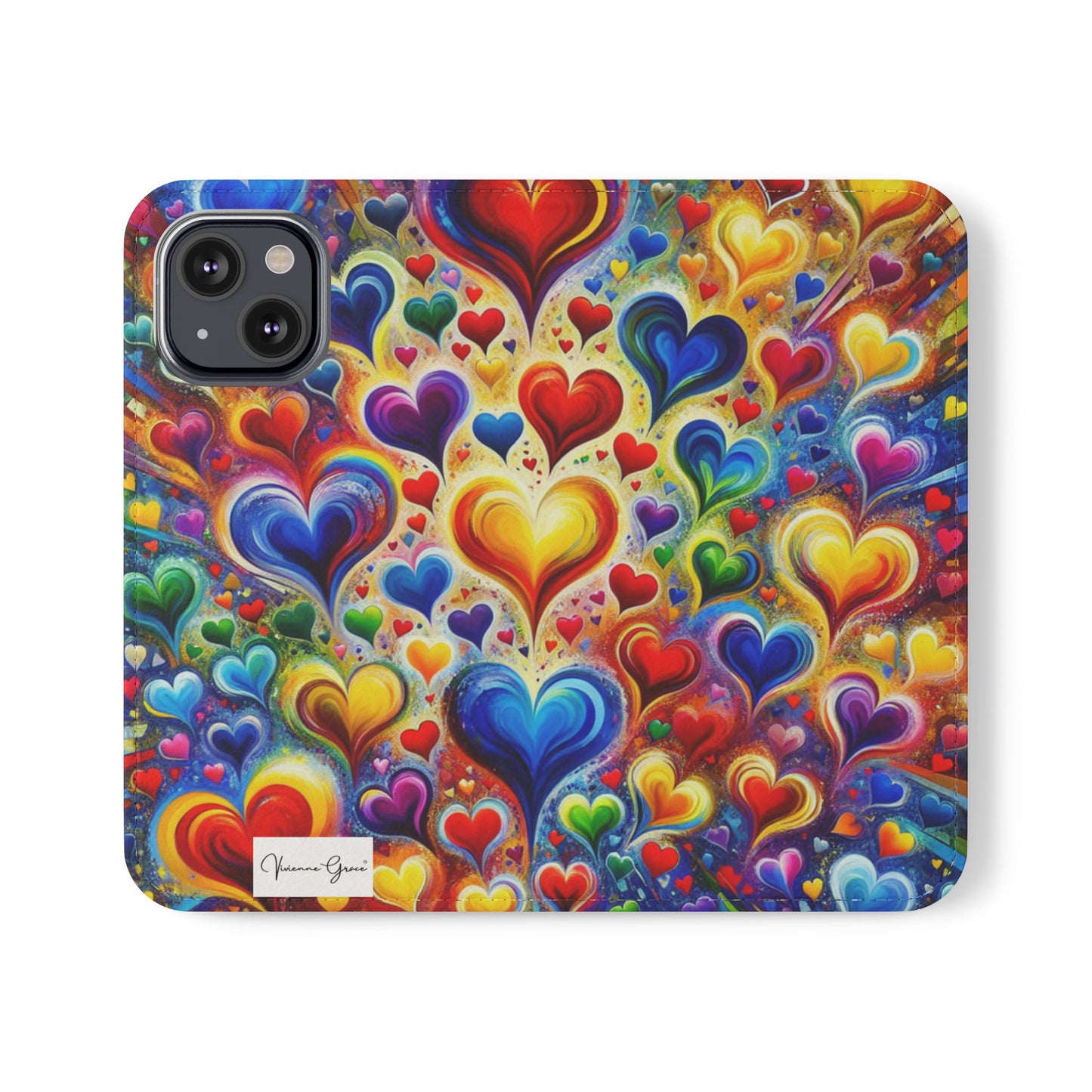 IPhone - Flip Case - BRIGHT HEARTS - Vivienne Grace