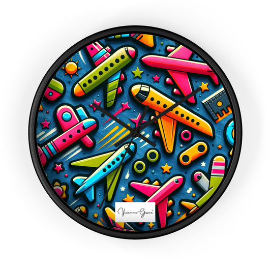 Wall Clock  - AIRPLANES - Vivienne Grace