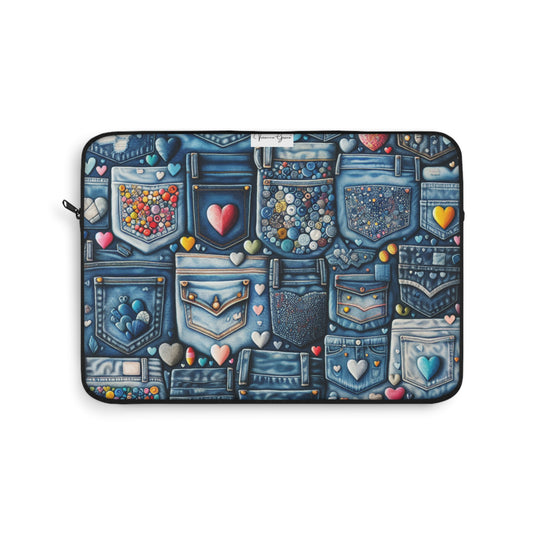 Laptop Sleeve - BLUE JEANS - Vivienne Grace