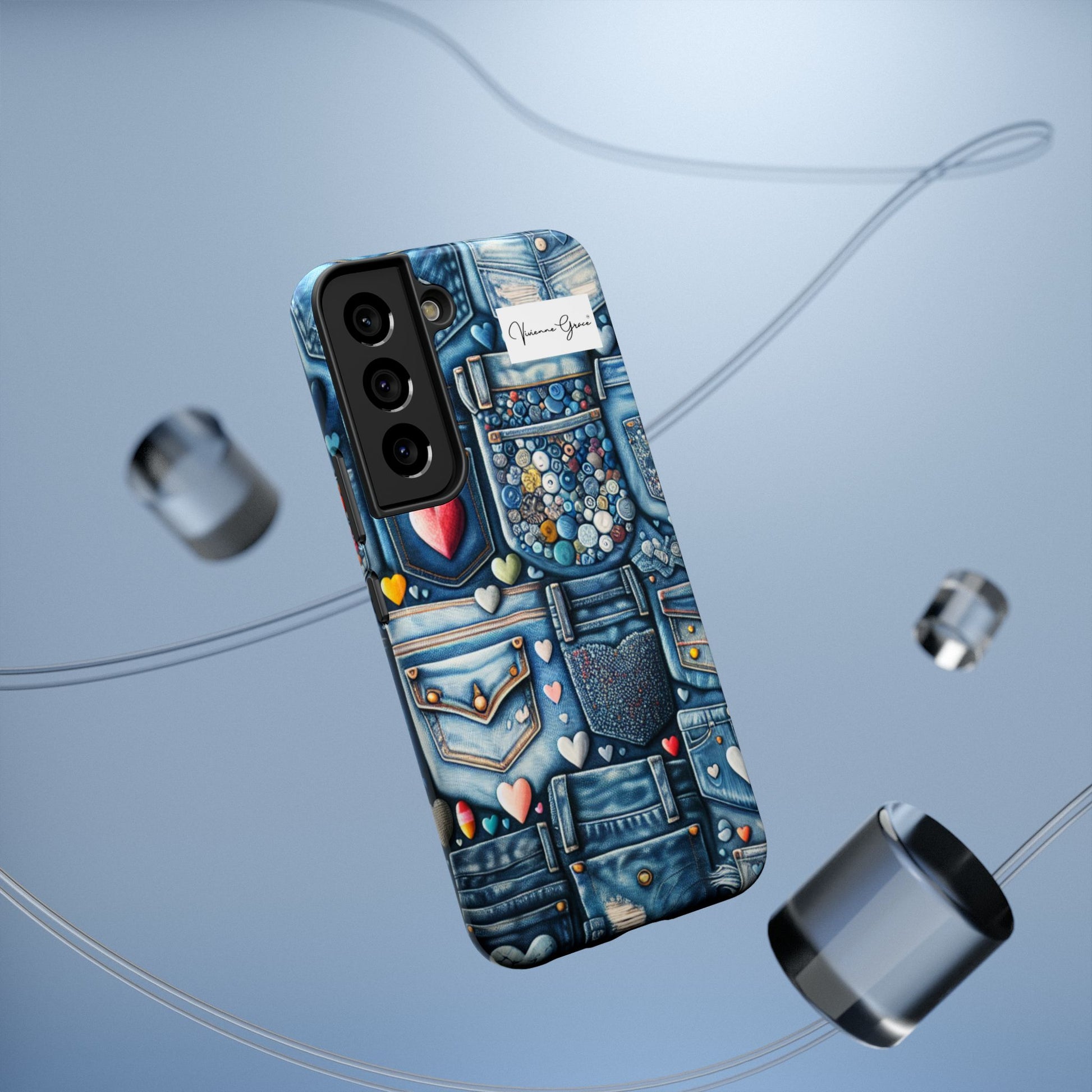 Samsung Galaxy -Impact-Resistant Case - BLUE JEANS - Vivienne Grace