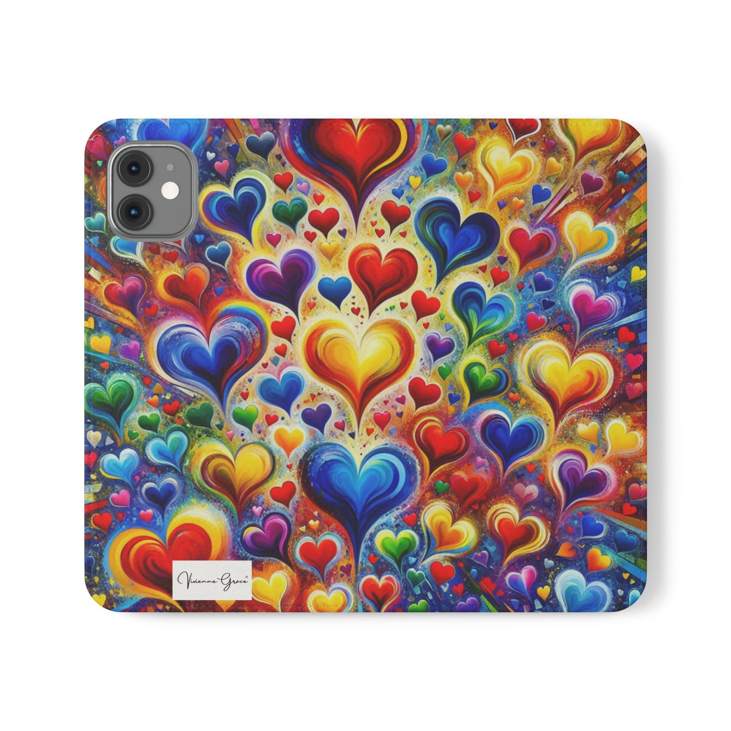 IPhone - Flip Case - BRIGHT HEARTS - Vivienne Grace