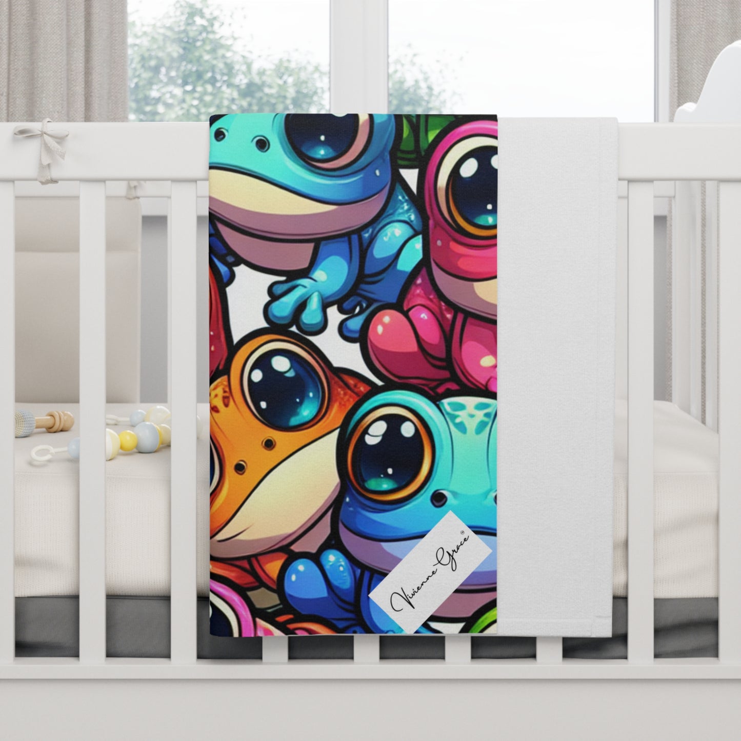Soft Fleece Baby Blanket - FUN FROGS