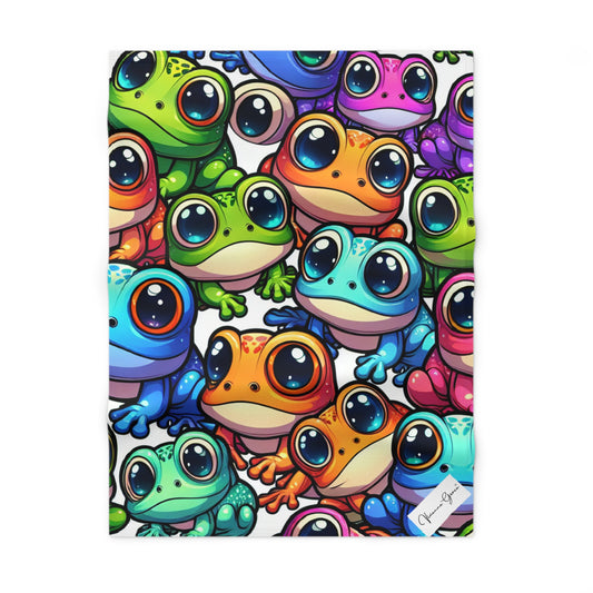 Soft Fleece Baby Blanket - FUN FROGS