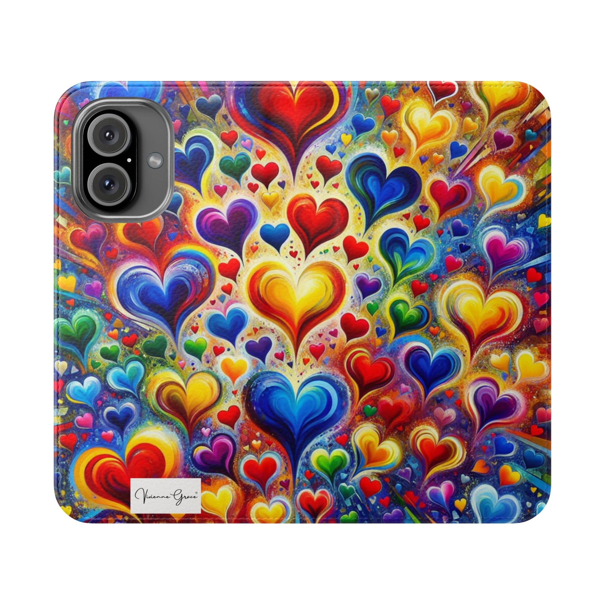 IPhone - Flip Case - BRIGHT HEARTS - Vivienne Grace